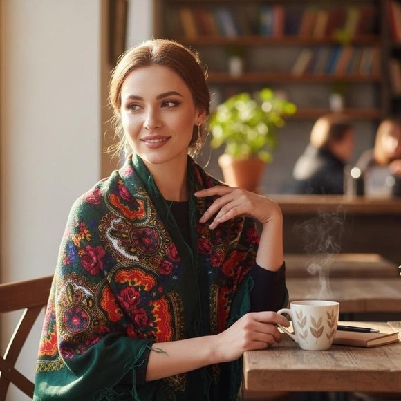 Ukrainian Paisley Cashmina Scarf